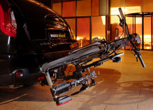 Load image into Gallery viewer, E-SCORPION 2 bike carrier tilted on rear of car - Sun And Snow