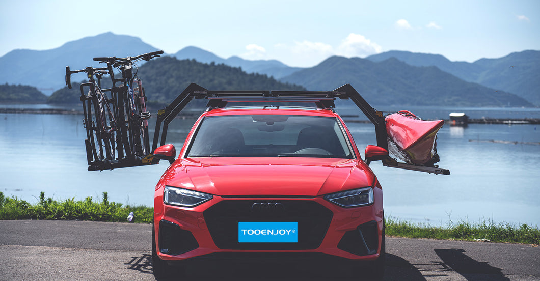 thumbnail image 2 of TOOENJOY Roof Bicycle Car Rack – Dual Load Arm, Roof Mount, 1 Bike Capacity, Black, Rust Free, 6 Mo Warranty 2 of 5
